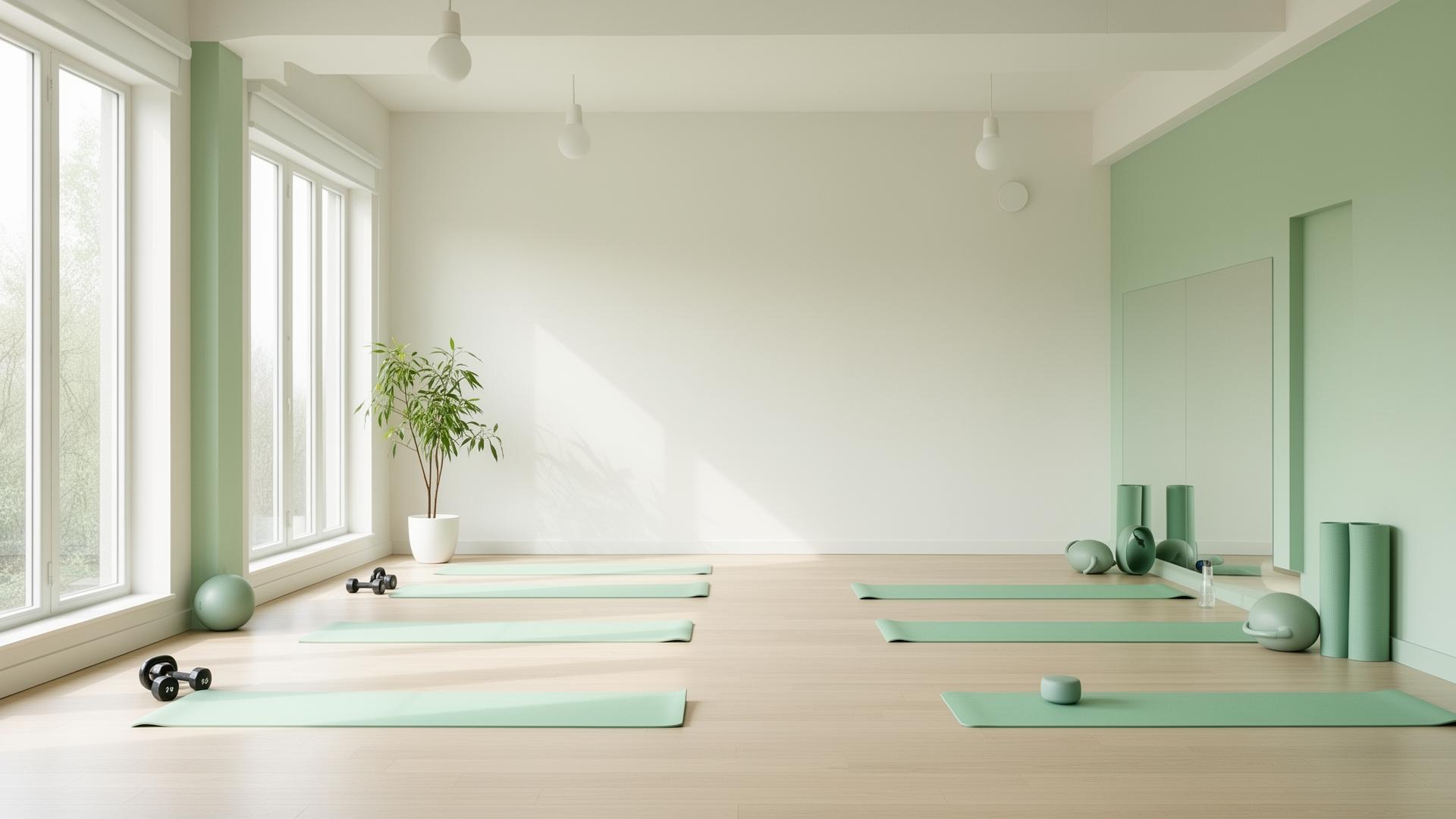 Studio fitness moderno e luminoso